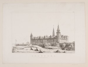 Deens: Kronborg gezien vanaf de noordwestkant door Constantin Hansen