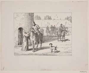 Illustratie bij Svend Grundtvig, "Marsk Stig: Deense Volkslied uit de 13e eeuw", 1861 door Constantin Hansen