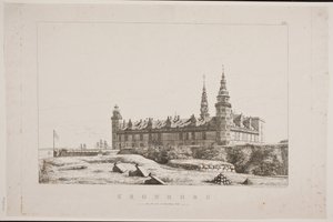 Kronborg gezien vanaf de noordwestelijke zijde door Constantin Hansen