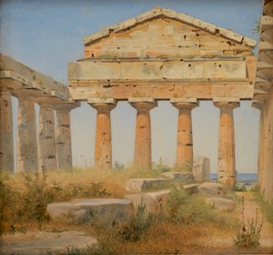 De Tempel van Athena in Paestum, 1838