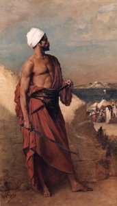 Arabische schildwacht door Constantin Meunier