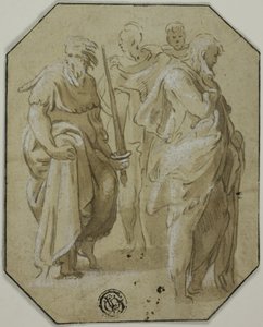 Sint Paulus en drie andere staande figuren