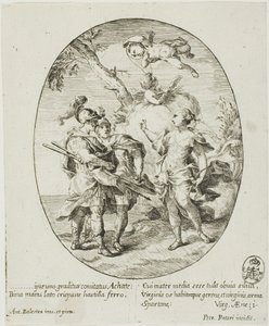 Aeneas, Venus en Achates door Conte Pietro Antonio Rotari
