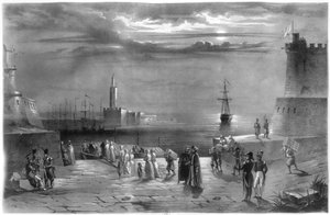 De Dey Hussein Ibn El Hussein (1765-1838) verlaat Algiers na de verovering van de stad op 4 juli 1830 door Coppin