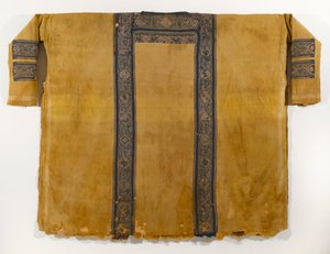Wollen tuniek met mythologische motieven