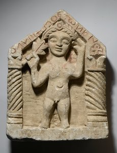 Grafstèle met mannelijke figuur, uit Egypte, c.500-600 (kalksteen)