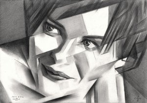 Geometrisch gezichtsportrait