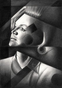 Geometrisch vrouwenportret