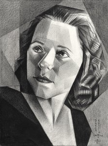 Geometrisch vrouwenportret