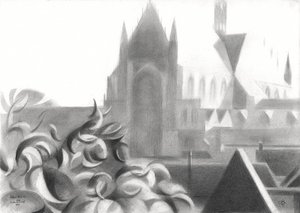 Tuin van een gotische kathedraal