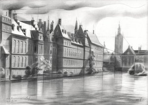Weerspiegelingen in het historische kanaal