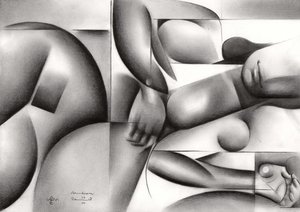 Sensuele geometrische figuur door Corné Akkers