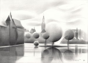 Surrealistische weerspiegelingen in het stadsbeeld door Corné Akkers