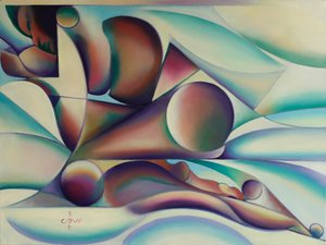 Levendige abstracte stroming