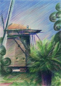Tekening van Windmill Vista door Corné Akkers