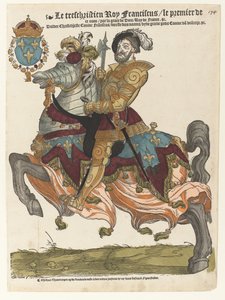 Portret van Frans I te paard