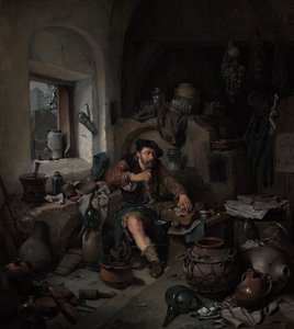 De alchemist door Cornelis Bega