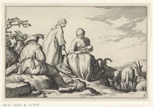 Schaapherders door Cornelis Bloemaert (II) (possibly)
