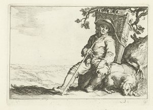 Een rustende marskramer (16 prenten uit verschillende series van Cornelis en Frederik Bloemaert) door Cornelis Bloemaert (II)