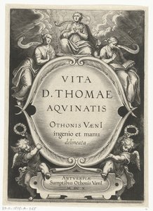 Titelprent voor: Otto van Veen, Vita D. Thomae Aqvinatis, Antwerpen, 1610 door Cornelis Boel