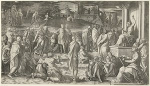 Christus preekt voor het volk