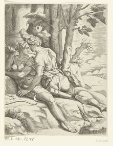 Jupiter en Callisto door Cornelis Bos