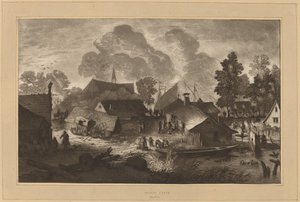 Dorp met vijver, ca. 1782