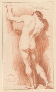 Staand mannelijk naakt, op de rug gezien (1e prijs 1771)
