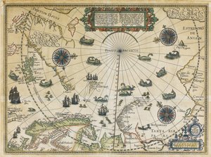 Kaart van Willem Barentsz derde reis, 1598