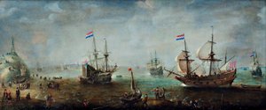 Marine door Cornelis Claesz  van Wieringen