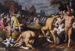 De kindermoord, 1590 door Cornelis Cornelisz. Haarlem van