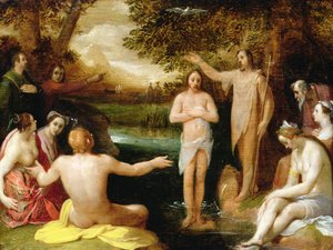 De Doop van Christus door Cornelis Cornelisz. van Haarlem