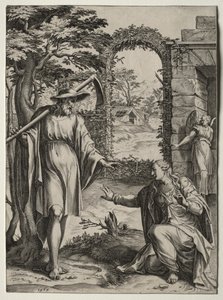 Christus Verschijnt aan Maria Magdalena door Cornelis Cort