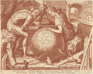 Geometria (Meetkunde) door Cornelis Cort