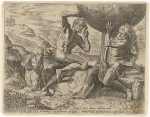 Hercules torst de wereldbol voor Atlas