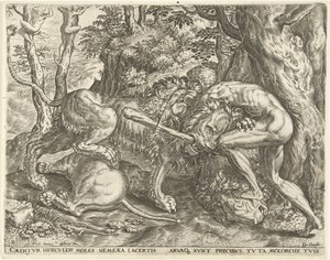 Hercules wurgt de Nemeïsche leeuw
