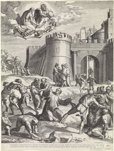 Steniging van de H. Stefanus door Cornelis Cort
