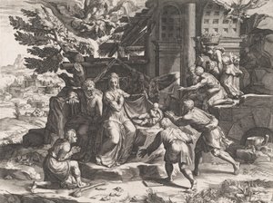 De aanbidding van de herders, 1569 door Cornelis Cort