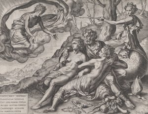 De Onsterfelijke Beloningen van Deugd, 1564 door Cornelis Cort