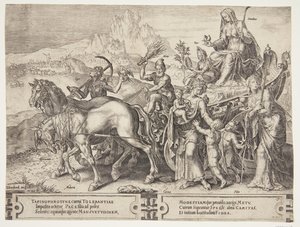 De triomf van nederigheid door Cornelis Cort