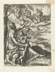 Venus geeft Amor orders om Pluto