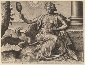 Visus door Cornelis Cort after Frans Floris I