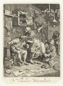 De vermaarde Schoenmaker door Cornelis Dusart
