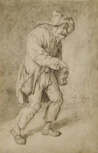 Draailierspeler, 1695 door Cornelis Dusart