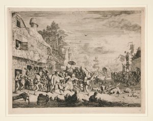 De dorpskermis door Cornelis Dusart
