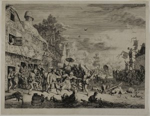 Het dorpsfeest door Cornelis Dusart