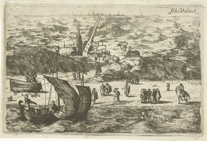 Gezicht op Scheveningen vanaf zee