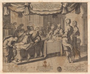 Christus te gast bij Simon de Farizeeër door Cornelis Galle (I)