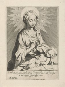 Maria aanbidt het Christuskind