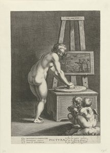 Pictura (de Schilderkunst) door Cornelis Galle (I)